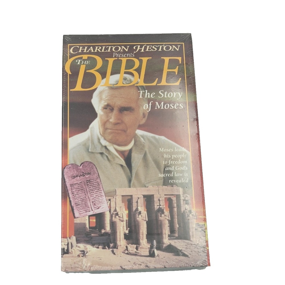 Bible Story of Moses VHS‎ Sealed Charlton Heston Religious Biblical Drama